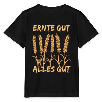 ERNTE GUT ALLES GUT - Stanley/Stella Kinder T-Shirt MINI CREATOR  - Schwarz - Vorne - Mikhail (115cm)