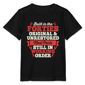 Gebaut in den 40er Jahren Geburtstag Männer Frauen Gebaut in der - Stanley/Stella Kinder T-Shirt MINI CREATOR  - Schwarz - Vorne - Mikhail (115cm)