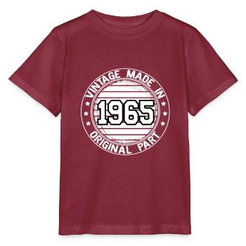 Vintage Made In 1965 Pièce originale Anniversaire 1965 - T-shirt bio MINI CREATOR Stanley/Stella Enfant - bordeaux - Devant - Kain (125cm)