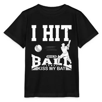 Athlete Lifestyle Sports Game Baseball Catcher - Stanley/Stella MINI CREATOR Kids’ T-Shirt - black - Front - Mikhail (115cm)