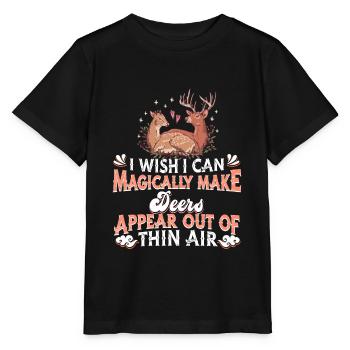 Cerf - T-shirt bio MINI CREATOR Stanley/Stella Enfant - noir - Devant - Mikhail (115cm)