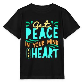 La paix dans votre et l’inspiration de votre cœur - T-shirt bio MINI CREATOR Stanley/Stella Enfant - noir - Devant - Mikhail (115cm)