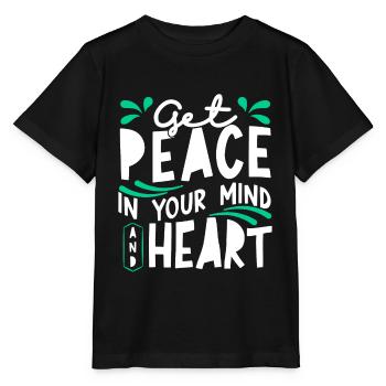 La paix dans votre et l’inspiration de votre cœur - T-shirt bio MINI CREATOR Stanley/Stella Enfant - noir - Devant - Mikhail (115cm)