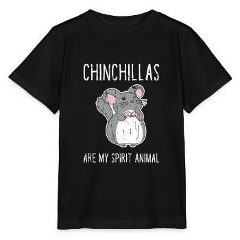 Les chinchillas sont mon animal spirituel - Gris - T-shirt bio MINI CREATOR Stanley/Stella Enfant - noir - Devant - Mikhail (115cm)