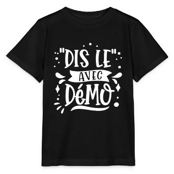 Dis-le avec démo - T-shirt bio MINI CREATOR Stanley/Stella Enfant - noir - Devant - Mikhail (115cm)