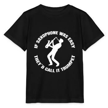 Saxophone Music Saxophonist Saxophone Instrument - Stanley/Stella MINI CREATOR Kids’ T-Shirt - black - Front - Mikhail (115cm)