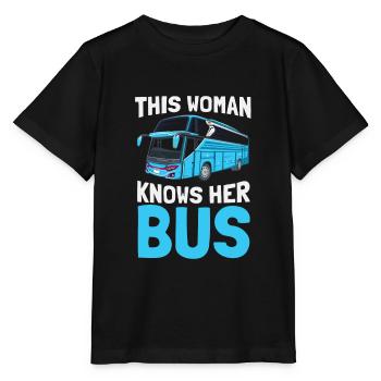 Bus driver School bus Public transport - Stanley/Stella MINI CREATOR Kids’ T-Shirt - black - Front - Mikhail (115cm)