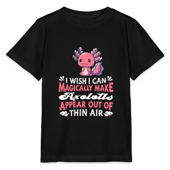 Axolotl Salamander - Stanley/Stella Kinder T-Shirt MINI CREATOR  - Schwarz - Vorne - Mikhail (115cm)