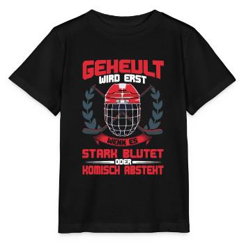 Howling is only when it bleeds ice hockey - Stanley/Stella MINI CREATOR Kids’ T-Shirt - black - Front - Mikhail (115cm)