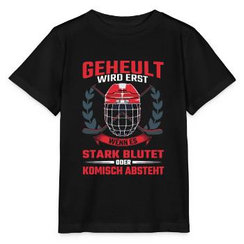 Howling is only when it bleeds ice hockey - Stanley/Stella MINI CREATOR Kids’ T-Shirt - black - Front - Mikhail (115cm)