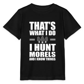 Collecting morels - Stanley/Stella MINI CREATOR Kids’ T-Shirt - black - Front - Mikhail (115cm)