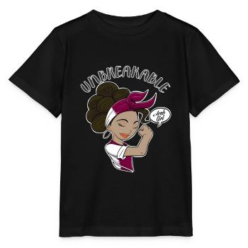 Arab Girl Unbreakable I Arab Heritage I Qatar Flag - Stanley/Stella Kinder T-Shirt MINI CREATOR  - Schwarz - Vorne - Mikhail (115cm)