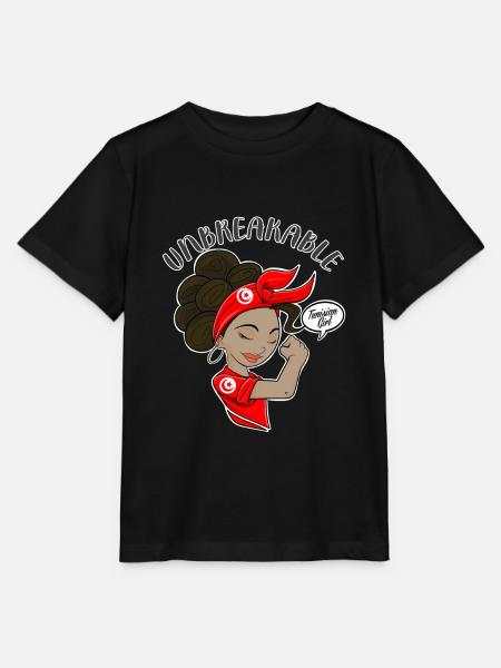 Fille tunisienne incassable I Patrimoine tunisien I - T-shirt bio MINI CREATOR Stanley/Stella Enfant - noir