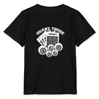 Shake those balls - Casino Gambling Bingo Balls - Stanley/Stella MINI CREATOR Kids’ T-Shirt - black - Front - Mikhail (115cm)