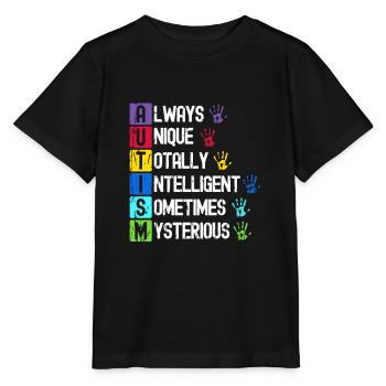 Immer einzigartig Totally Intelligent Manchmal - - Stanley/Stella Kinder T-Shirt MINI CREATOR  - Schwarz - Vorne - Mikhail (115cm)