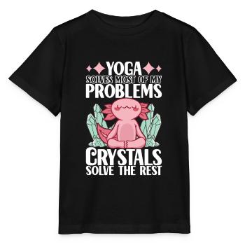 Yoga Yogi Entspannen - Stanley/Stella Kinder T-Shirt MINI CREATOR  - Schwarz - Vorne - Mikhail (115cm)
