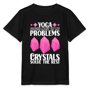 Yoga Yogi Entspannen - Stanley/Stella Kinder T-Shirt MINI CREATOR  - Schwarz - Vorne - Mikhail (115cm)