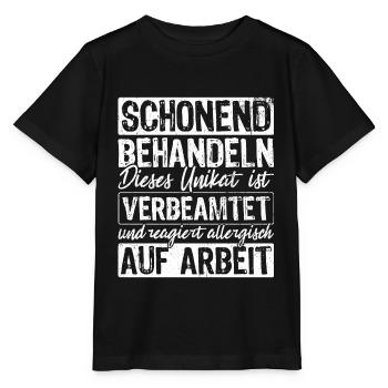 Beamten Beamter Schonend behandeln Allergisch auf - Stanley/Stella Kinder T-Shirt MINI CREATOR  - Schwarz - Vorne - Mikhail (115cm)