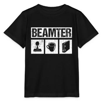 Beamter Beamtin Geschenk Verbeamtet Beamter - Stanley/Stella Kinder T-Shirt MINI CREATOR  - Schwarz - Vorne - Mikhail (115cm)