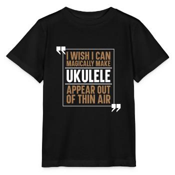Ukulélé - T-shirt bio MINI CREATOR Stanley/Stella Enfant - noir - Devant - Mikhail (115cm)