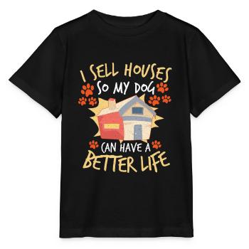 Real Estate Agent Realtor Dog Lover Dog Owner - Stanley/Stella Kinder T-Shirt MINI CREATOR  - Schwarz - Vorne - Mikhail (115cm)