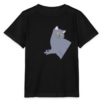 Jeu regardé avec chat Regardé dans - T-shirt bio MINI CREATOR Stanley/Stella Enfant - noir - Devant - Mikhail (115cm)
