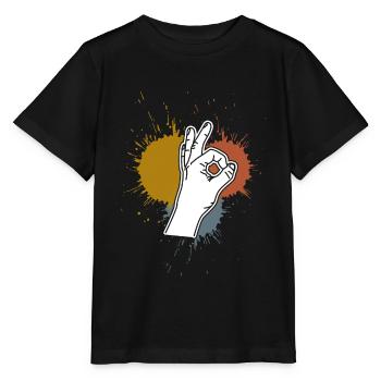 Regardé dans des taches rétro Regardé dans - T-shirt bio MINI CREATOR Stanley/Stella Enfant - noir - Devant - Mikhail (115cm)