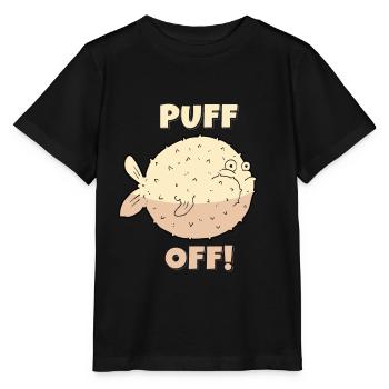 Puff Off! Puffer fish sea - Stanley/Stella MINI CREATOR Kids’ T-Shirt - black - Front - Mikhail (115cm)