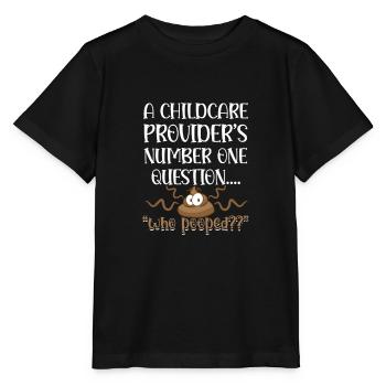 A childcare providers number one question who - Stanley/Stella MINI CREATOR Kids’ T-Shirt - black - Front - Mikhail (115cm)
