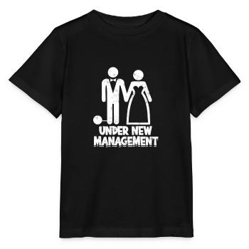 Funny Just Married Fun Newlywed - Groomsmen - Stanley/Stella MINI CREATOR Kids’ T-Shirt - black - Front - Mikhail (115cm)