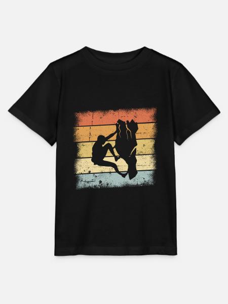 Bergsteigen Motiv - Stanley/Stella Kinder T-Shirt MINI CREATOR - Schwarz