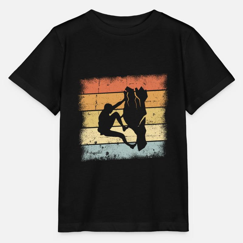 Motif d’alpinisme - T-shirt bio MINI CREATOR Stanley/Stella Enfant - noir