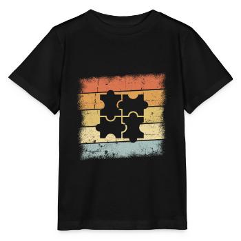 Puzzle - T-shirt bio MINI CREATOR Stanley/Stella Enfant - noir - Devant - Mikhail (115cm)