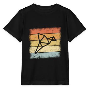Origami Vogel - Stanley/Stella Kinder T-Shirt MINI CREATOR  - Schwarz - Vorne - Mikhail (115cm)
