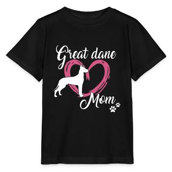 Grand Danois Maman Maîtresse École de Chien Grand Danois - T-shirt bio MINI CREATOR Stanley/Stella Enfant - noir - Devant - Mikhail (115cm)