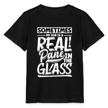 Vitrier Window Fitter Pun - T-shirt bio MINI CREATOR Stanley/Stella Enfant - noir - Devant - Mikhail (115cm)
