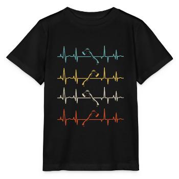 Hache Hache Lancer Hache Hache Lancer Hache Lancer Heartbeat - T-shirt bio MINI CREATOR Stanley/Stella Enfant - noir - Devant - Mikhail (115cm)