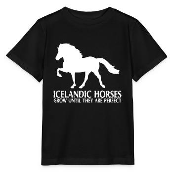 Cheval islandais Cheval parfait Chevaux islandais - T-shirt bio MINI CREATOR Stanley/Stella Enfant - noir - Devant - Mikhail (115cm)