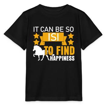Icelandic Horse Horse Tölt Icelandic Horses - Stanley/Stella MINI CREATOR Kids’ T-Shirt - black - Front - Mikhail (115cm)