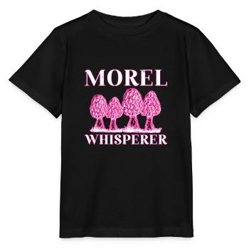 Morel Whisperer Lustiger Mycologist für Essbare - Stanley/Stella Kinder T-Shirt MINI CREATOR  - Schwarz - Vorne - Mikhail (115cm)