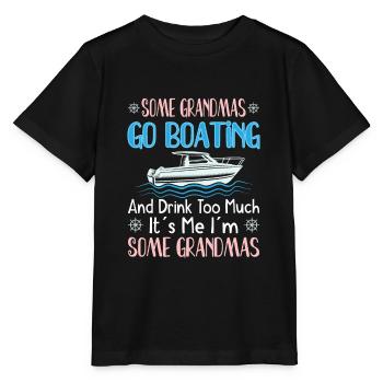 Bateau de navigation Capitaine Pontoon Sailor Cruising - T-shirt bio MINI CREATOR Stanley/Stella Enfant - noir - Devant - Mikhail (115cm)