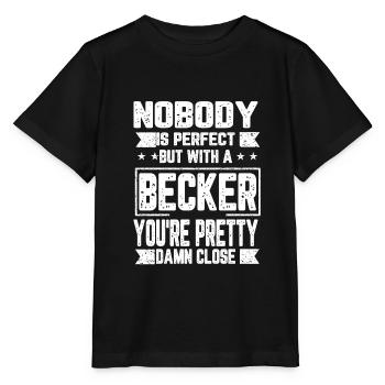 Becker Niemand ist Perfekt Geschenk - Stanley/Stella Kinder T-Shirt MINI CREATOR  - Schwarz - Vorne - Mikhail (115cm)