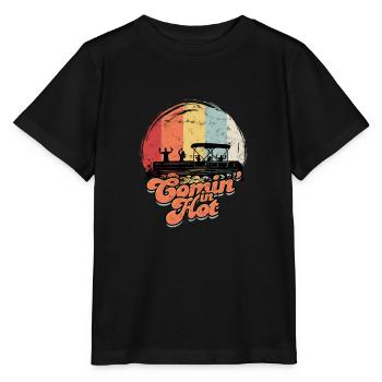 Comin' In Hot Pontoon Boat Funny Boating Lake - - Stanley/Stella MINI CREATOR Kids’ T-Shirt - black - Front - Mikhail (115cm)