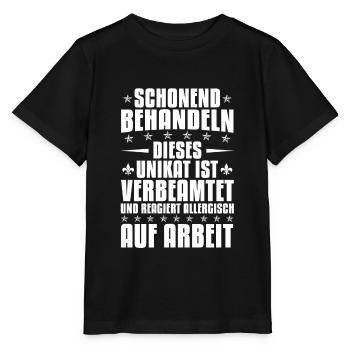 Beamten Beamter Schonend behandeln Allergisch auf - Stanley/Stella Kinder T-Shirt MINI CREATOR  - Schwarz - Vorne - Mikhail (115cm)