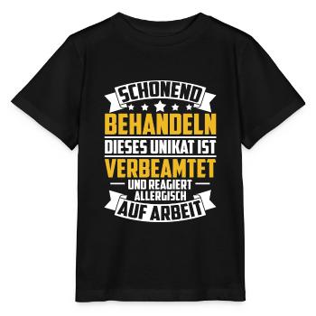 Beamter Schonend behandeln reagiert allergisch auf - Stanley/Stella Kinder T-Shirt MINI CREATOR  - Schwarz - Vorne - Mikhail (115cm)