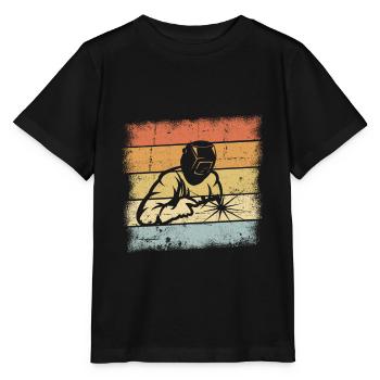 Conception de soudeur - T-shirt bio MINI CREATOR Stanley/Stella Enfant - noir - Devant - Mikhail (115cm)
