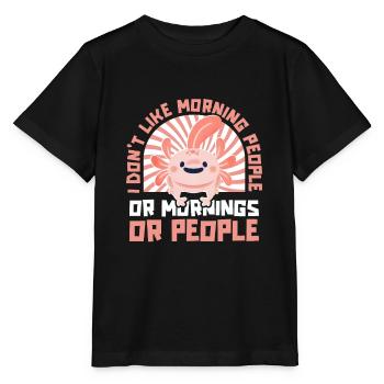 Axolotl Salamander - Stanley/Stella Kinder T-Shirt MINI CREATOR  - Schwarz - Vorne - Mikhail (115cm)