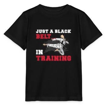 Funny Combat Sports Karate For A Black Belt - Stanley/Stella MINI CREATOR Kids’ T-Shirt - black - Front - Mikhail (115cm)