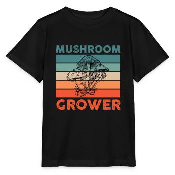Producteurs de champignons - T-shirt bio MINI CREATOR Stanley/Stella Enfant - noir - Devant - Mikhail (115cm)