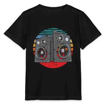 Vintage Subwoofer Music Audio Stereo - Stanley/Stella MINI CREATOR Kids’ T-Shirt - black - Front - Mikhail (115cm)